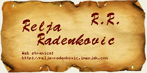 Relja Radenković vizit kartica